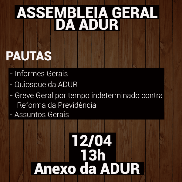 Assembleia Geral da ADUR