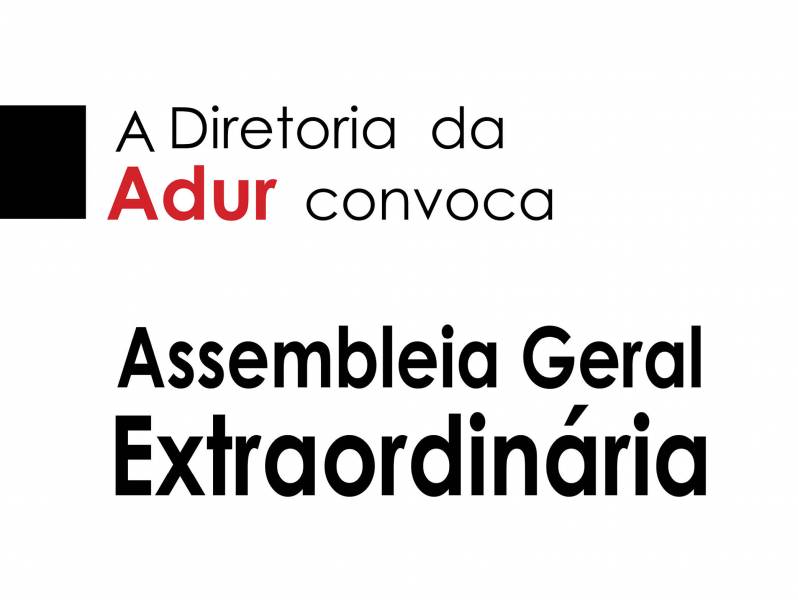 Assembleia Geral da ADUR – 22 de março