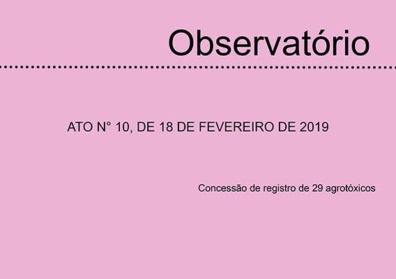 ATO N° 10, DE 18 DE FEVEREIRO DE 2019