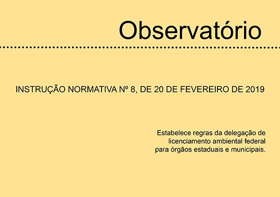 INSTRUÇÃO NORMATIVA Nº 8, DE 20 DE FEVEREIRO DE 2019