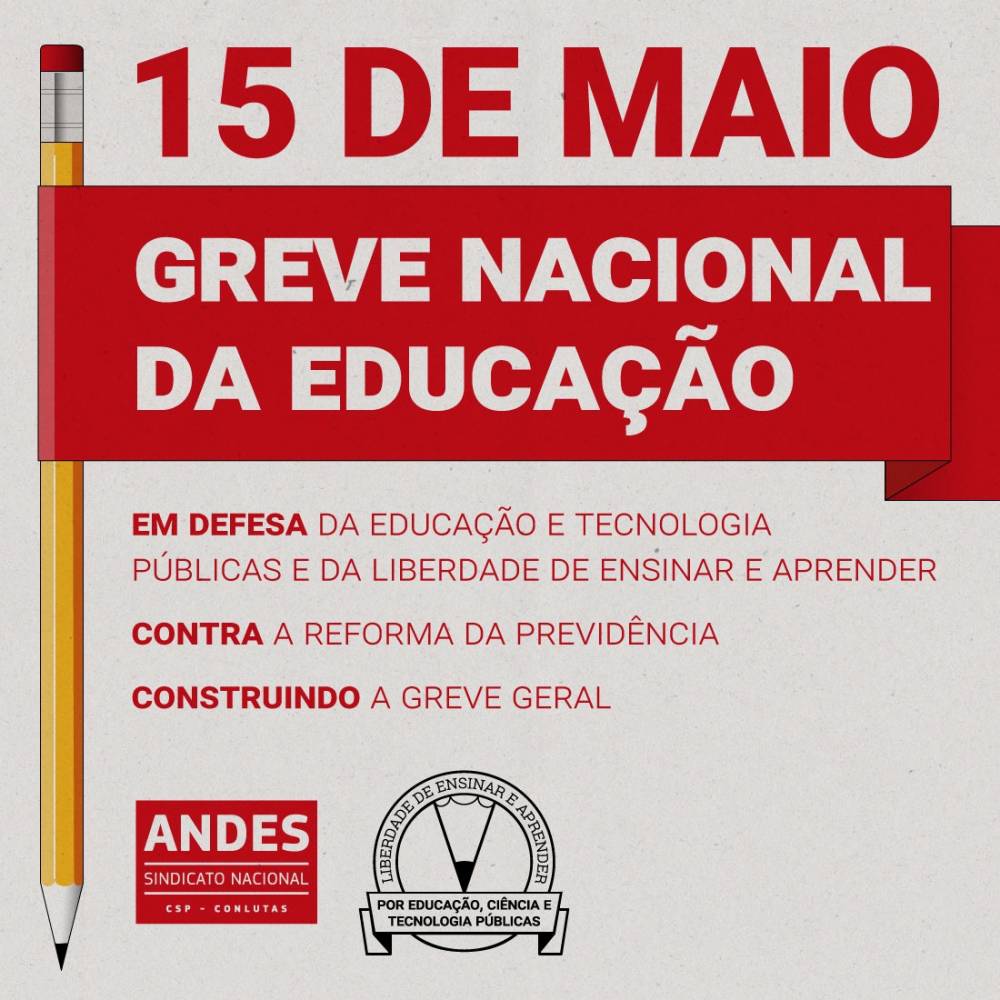 15 de Maio – Greve Nacional da Educação