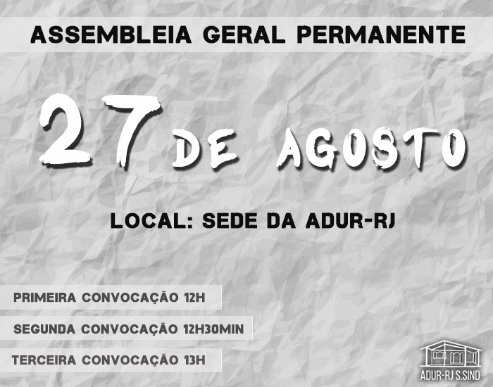 CONVOCAÇÃO DE REUNIÃO DA ASSEMBLEIA GERAL PERMANENTE