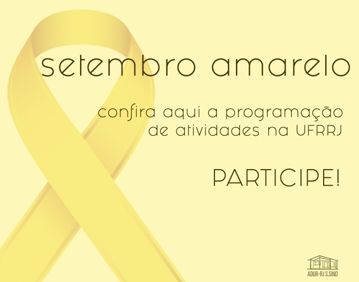 Participe da programação do Setembro Amarelo na UFRRJ