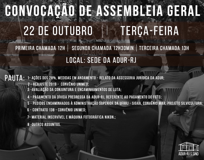 CONVOCAÇÃO DE ASSEMBLEIA GERAL PERMANENTE