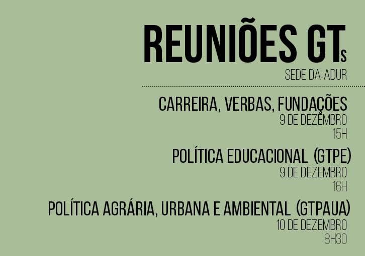 Reuniões de Grupos de Trabalho