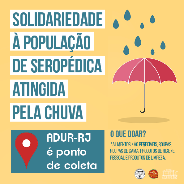 Solidariedade à população de Seropédica atingida pela chuva