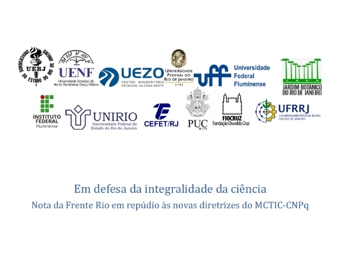 Nota da Frente Rio em repúdio às novas diretrizes do MCTIC-CNPq