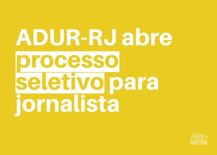 ADUR contrata jornalista temporário