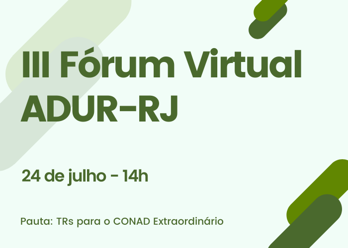 III Fórum Virtual da ADUR-RJ