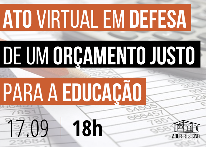 Ato Virtual em Defesa de um Orçamento Justo para a Educação