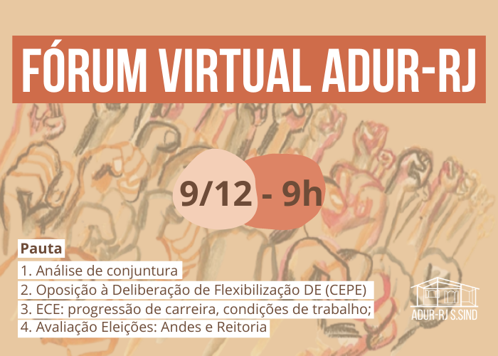 Fórum Virtual da ADUR-RJ: 9 de dezembro, 9h
