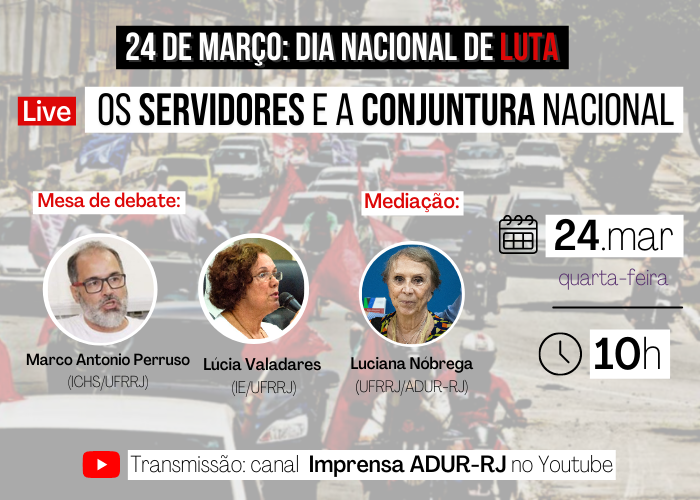 LIVE do Dia Nacional de Luta: “Os Servidores e a Conjuntura Nacional”