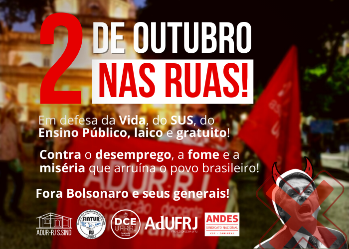 2 de outubro: nas ruas!