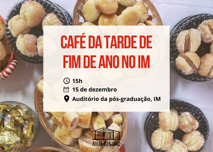 Café da tarde de confraternização no IM
