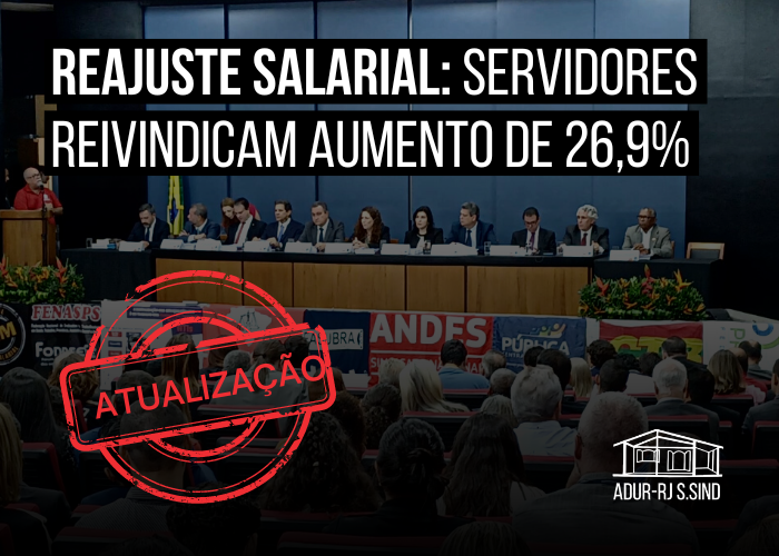 Reajuste salarial: servidores reivindicam aumento de 26,9%