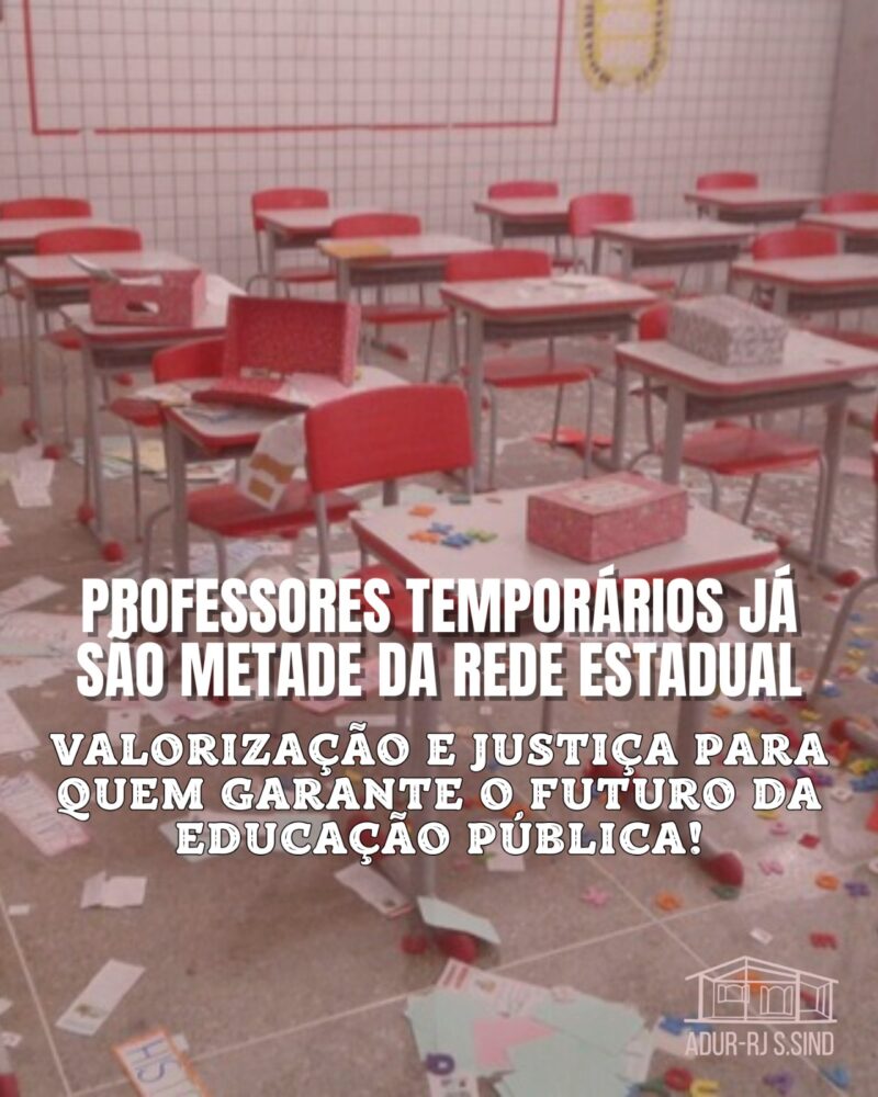 Nota da ADUR sobre a precarização do trabalho docente nas redes estaduais