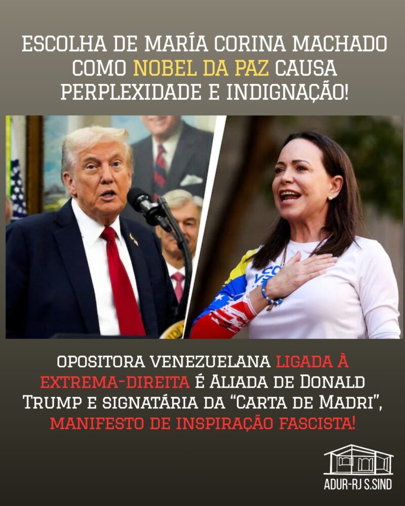 Prêmio Nobel da Paz reconhece política de inspiração fascista