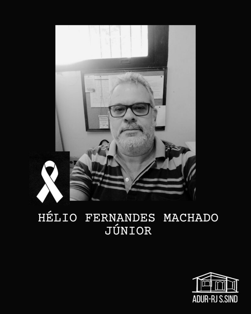 Nota de falecimento do professor Hélio Fernandes Machado Júnior